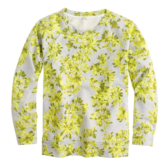 J. Crew Sweaters - J. Crew Photo Floral sweatshirt in neon